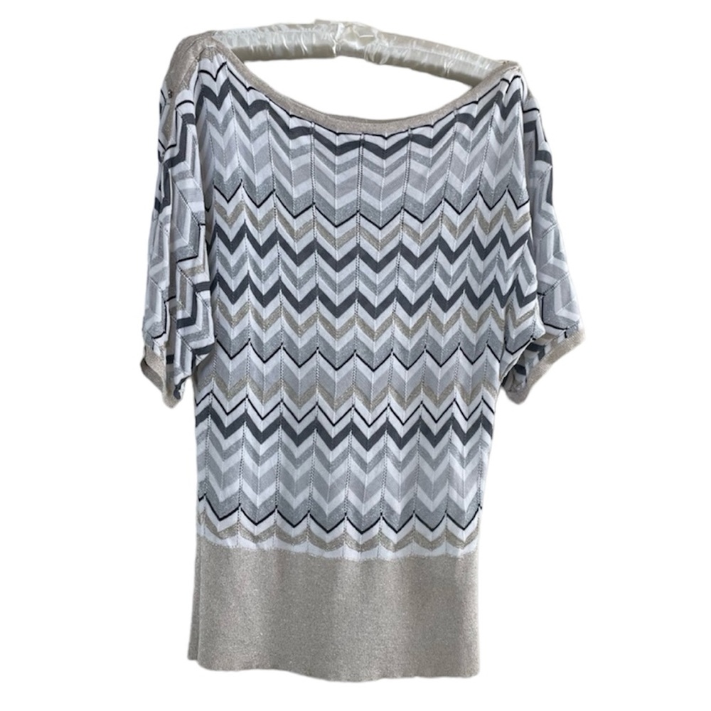 WHBM holiday sparkly top, Sz XS, Rayon stretches. White House Black Market